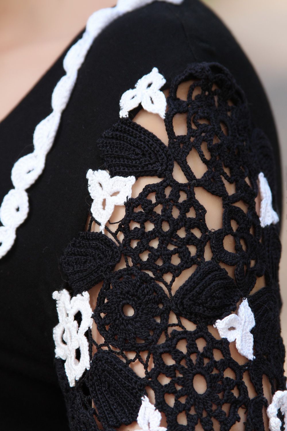 Ensemble de vêtements tricotés: jupe et pull Lotus noir photo 5