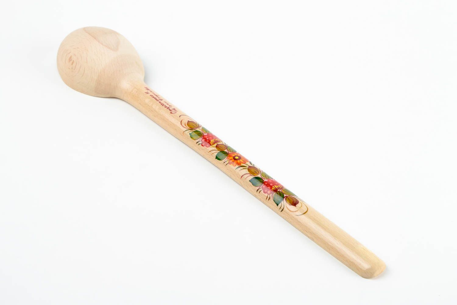 Handmade stylish wooden ware unusual painted spoon cute kitchen accessory photo 5
