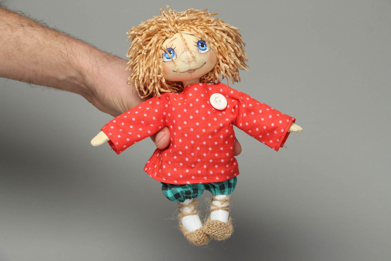 Авторская кукла ручной работы из ткани подарок ребенку  фото 4