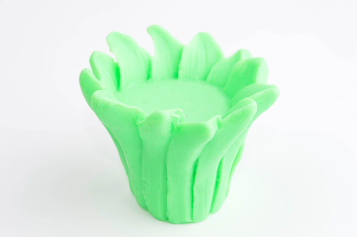 Jabón casero hecho a mano color verde artículo de belleza regalo para chica foto 3