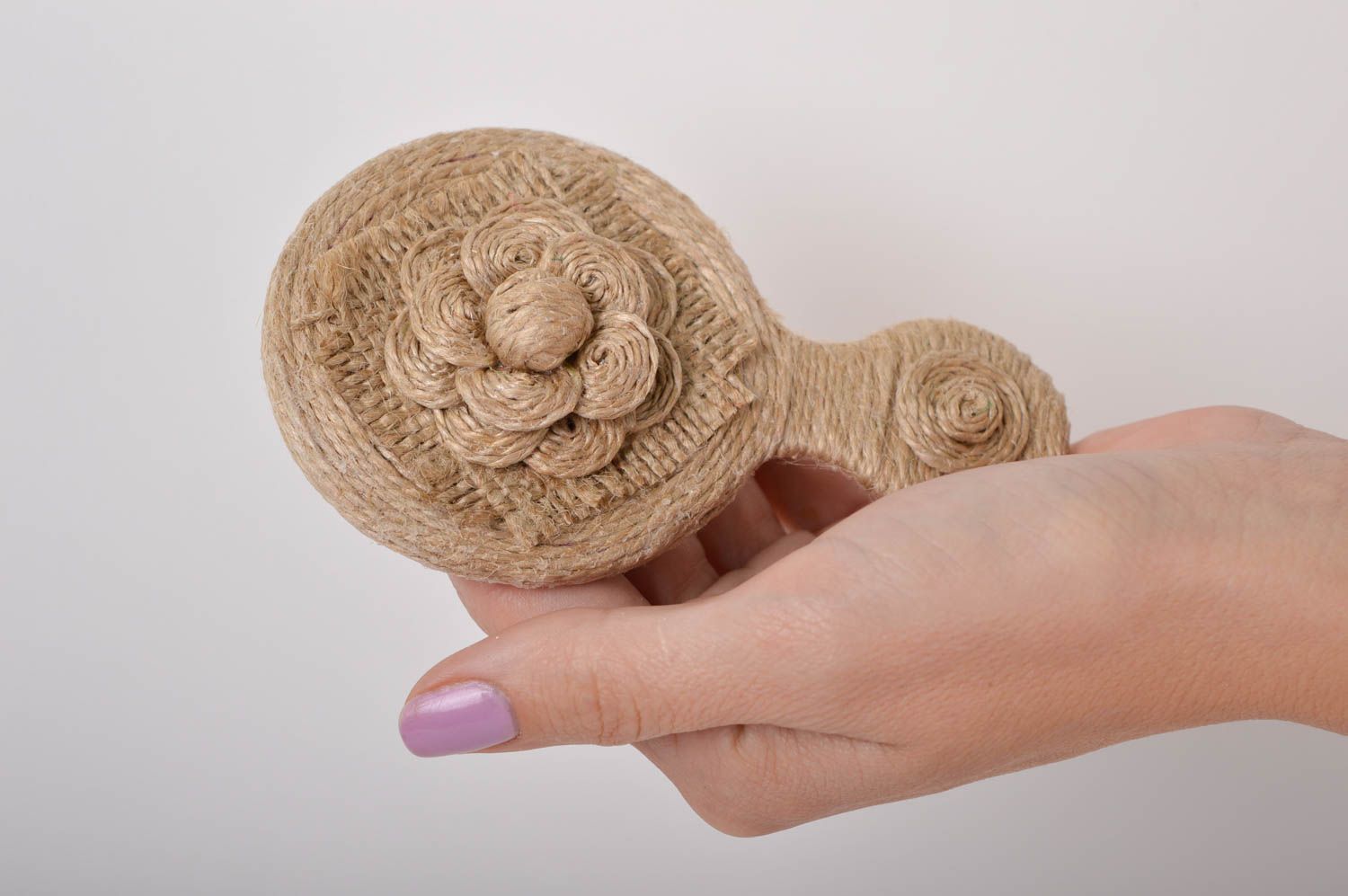 Handmade kleiner Schminkspiegel schöne Kleinigkeiten für Frauen Bindfaden foto 5
