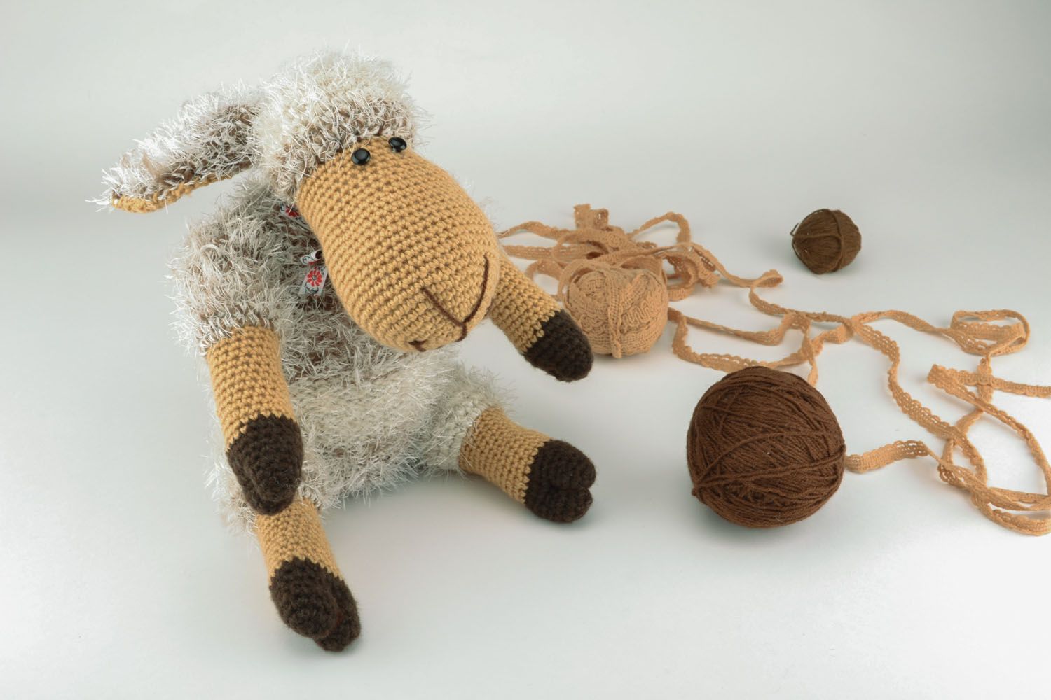 Homemade crochet toy Sheep photo 5