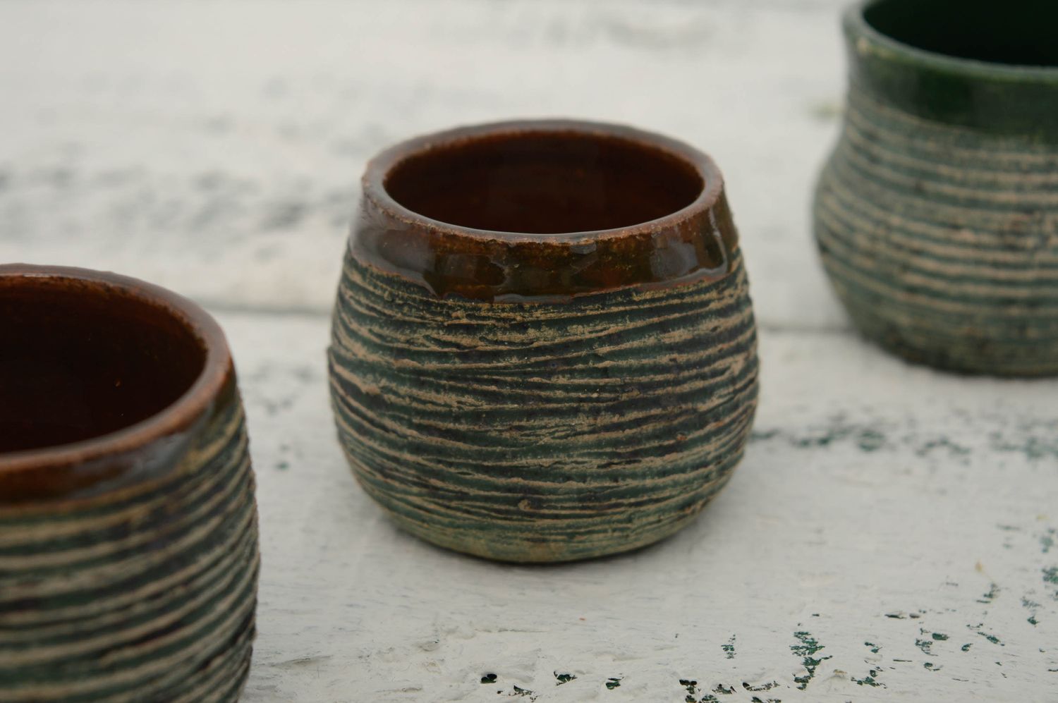 Copa cerámica hecha a mano foto 3