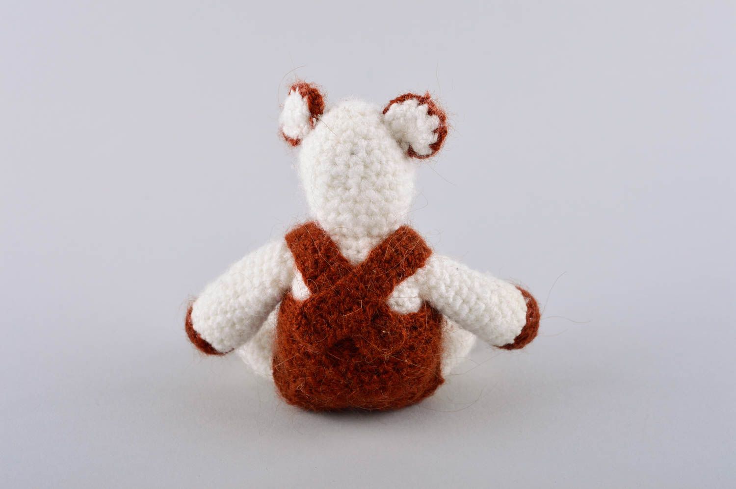 Jouet tricoté Peluche faite main au crochet en forme de souris Cadeau enfant photo 4
