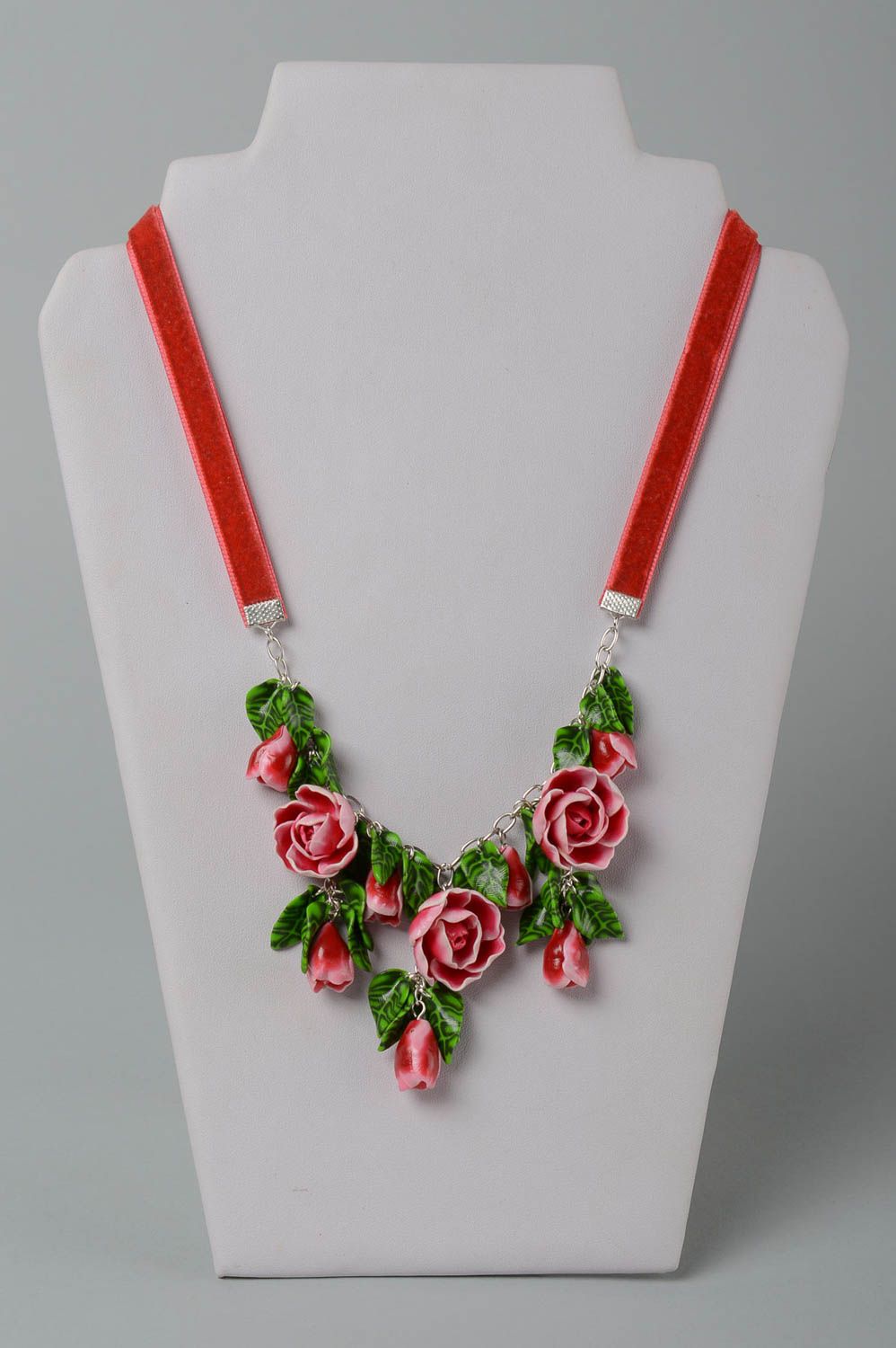 Plastic fashion necklace handmade plastic jewelry for women elegant necklace photo 1