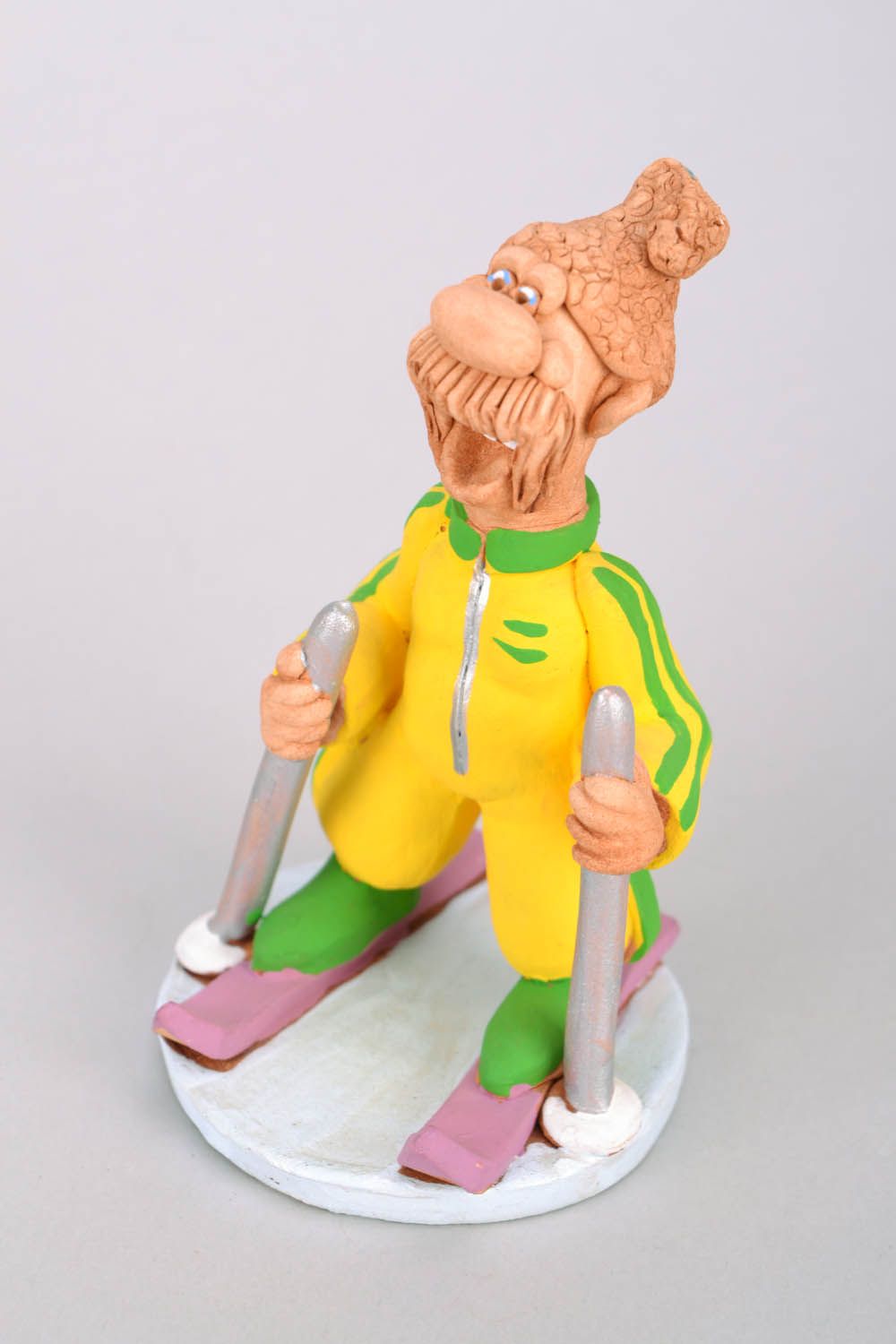 Ceramic figurine Cossack skier photo 3