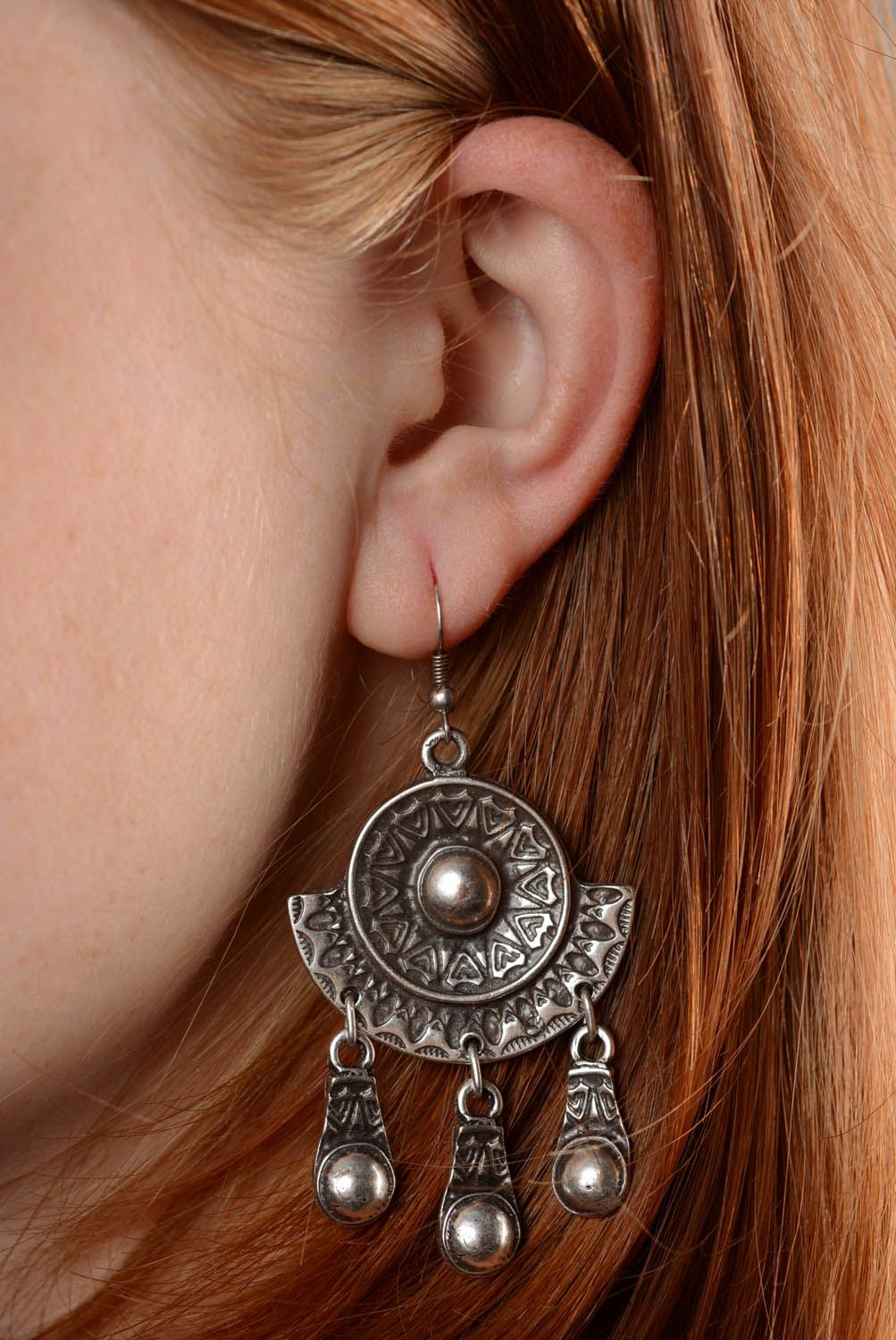 Runde Ohrringe aus Metall Ela foto 5