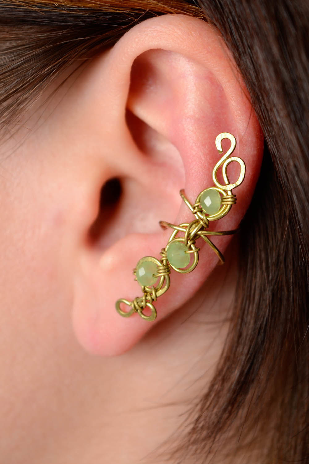 Ear cuff avec cristal tchèque photo 5