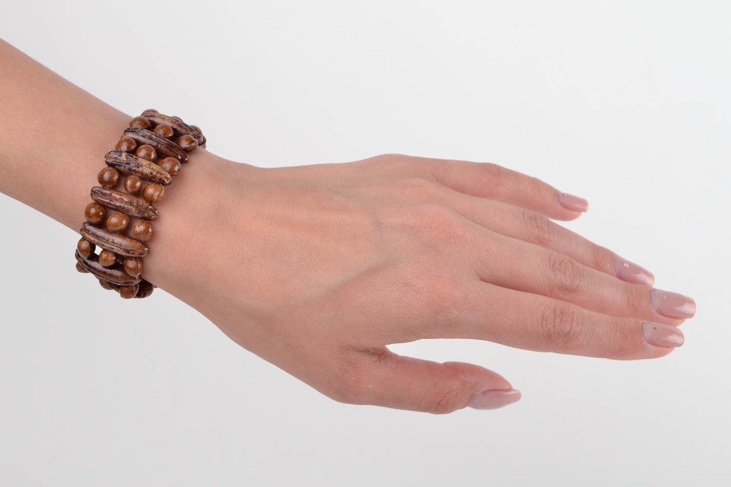 Bead bracelet handmade bracelet wooden jewelry fashion accessories gift ideas photo 2