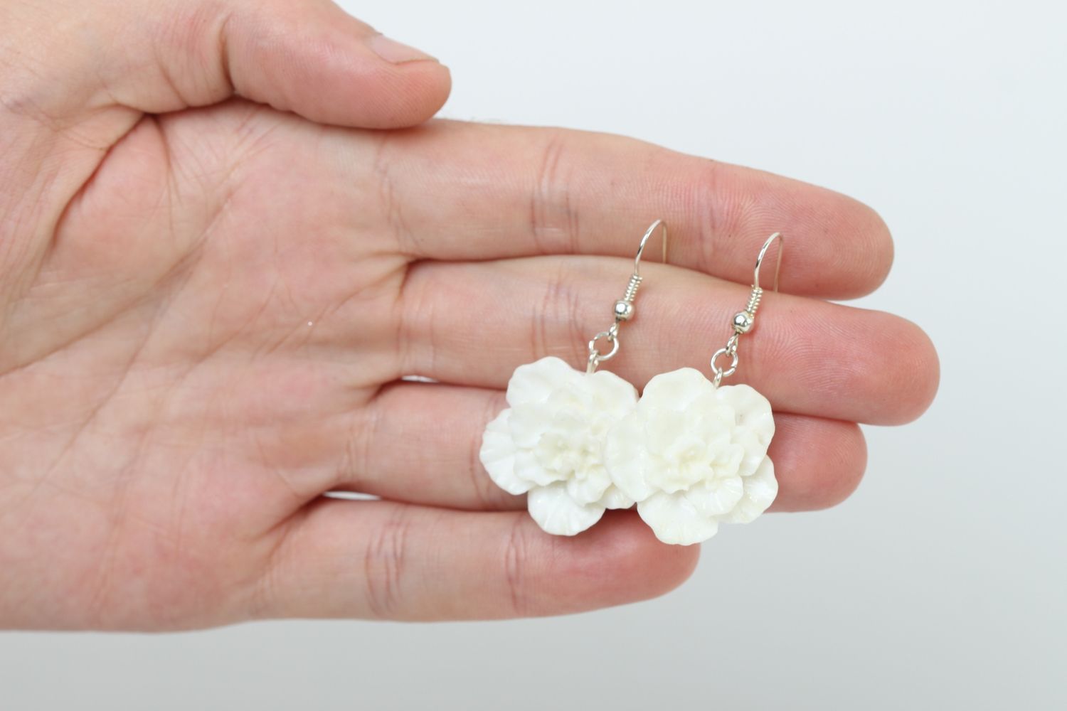 Handgemachter Schmuck Ohrringe mit Blumen Ohrringe für Damen Schmuck Ohrhänger  foto 5