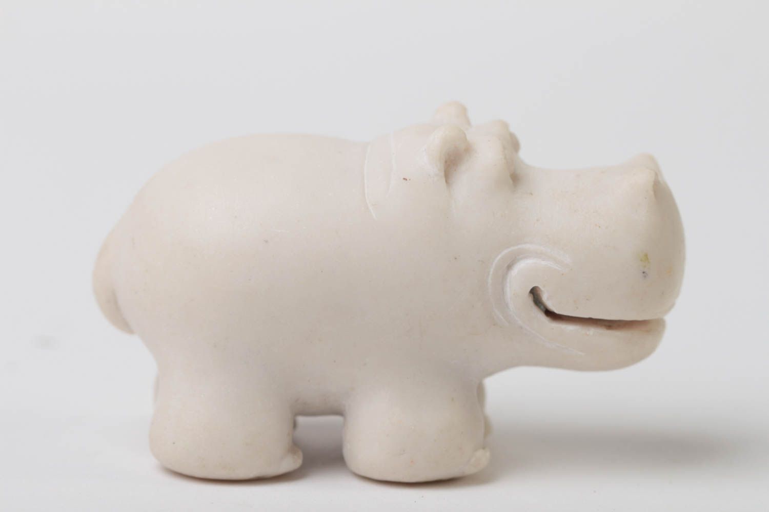 Figurine hippopotame Objet à décorer fait main Cadeau original pour enfant photo 2