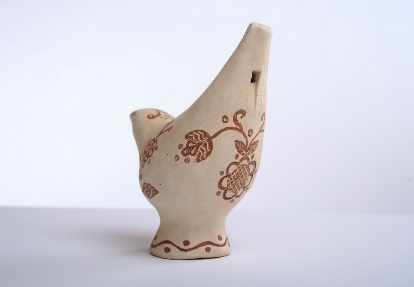 Sifflet en céramique fait main Oiseau  photo 2
