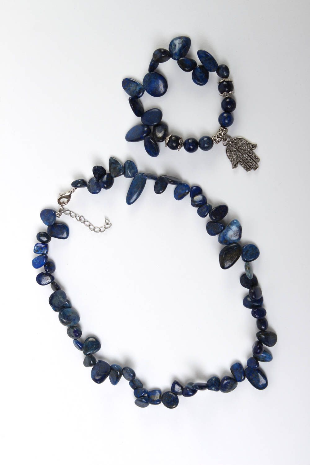 Handmade bracelet unusual necklace jewelry set designer accessories gift ideas photo 2