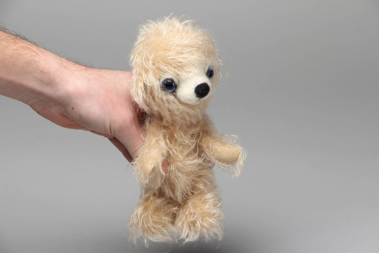Designer wool toy for home Bear photo 4