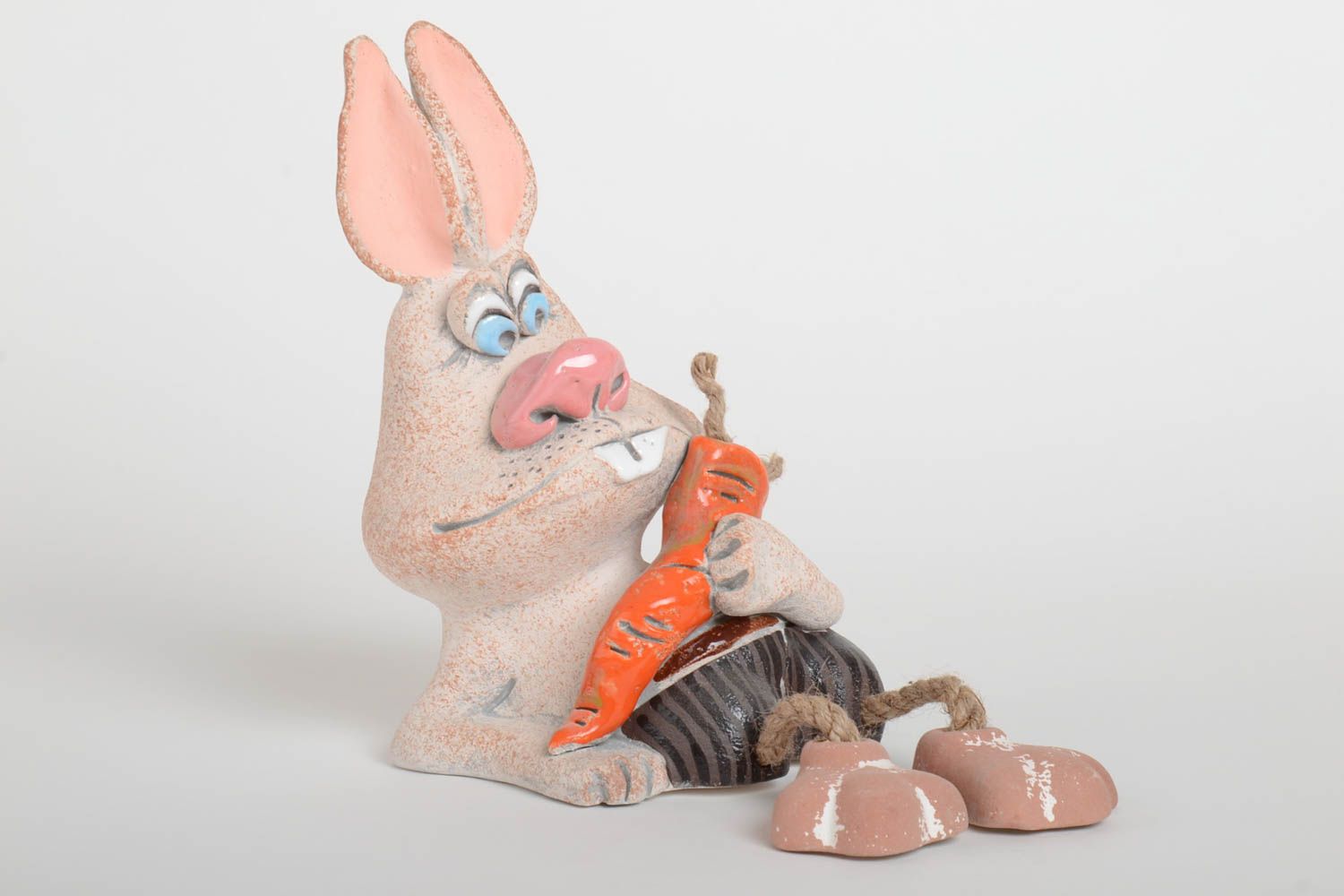 Ceramic souvenir rabbit stylish handmade moneybox cute present for kids photo 2