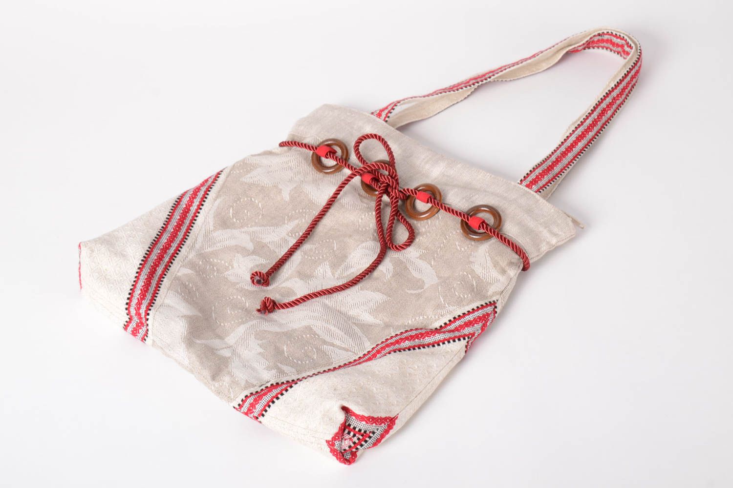 Bolso de tela hecho a mano grande de verano accesorio de moda regalo para mujer foto 2