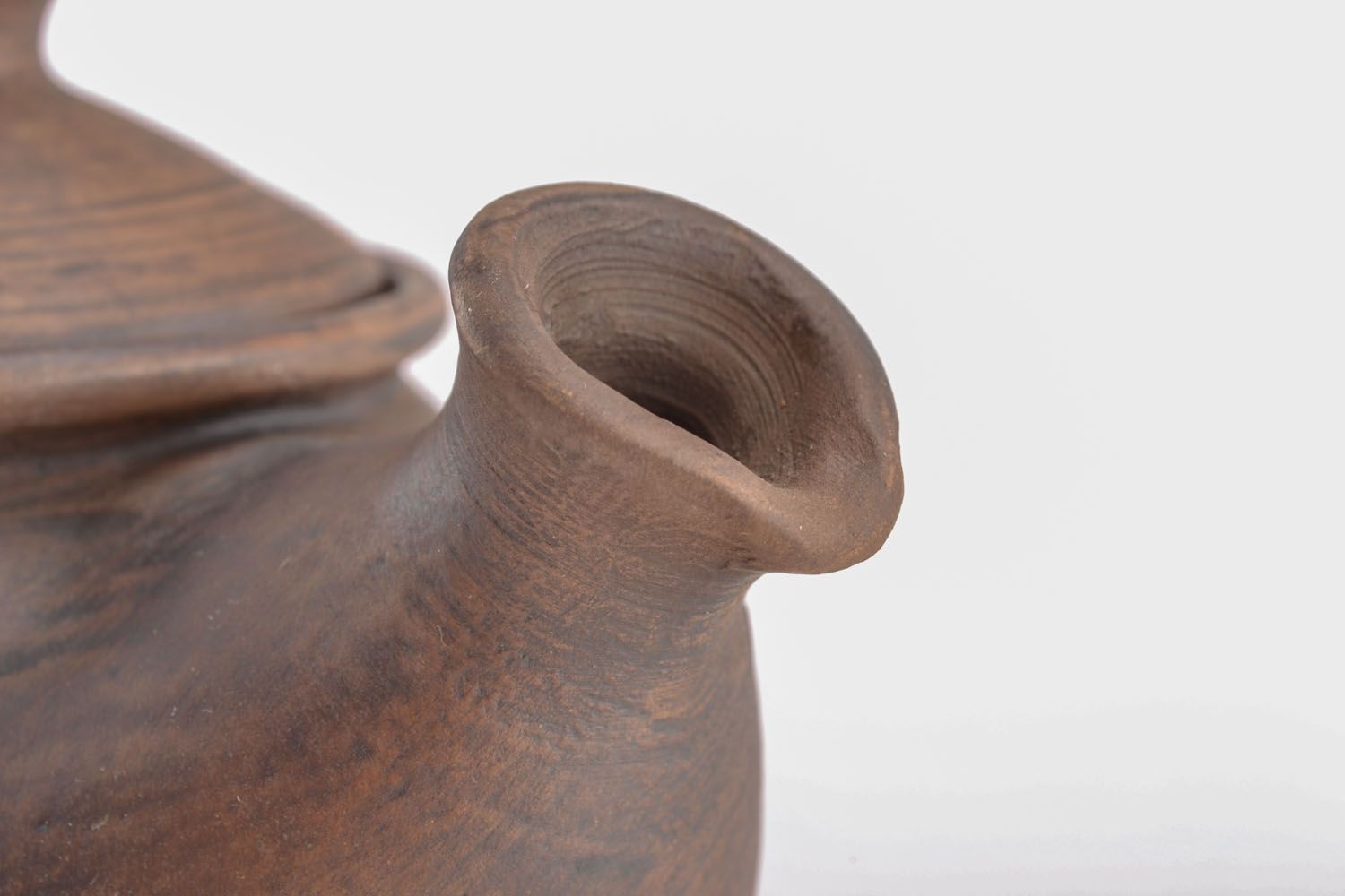 Tetera de cerámica con tapa hecha a mano menaje de cocina vajilla moderna foto 3