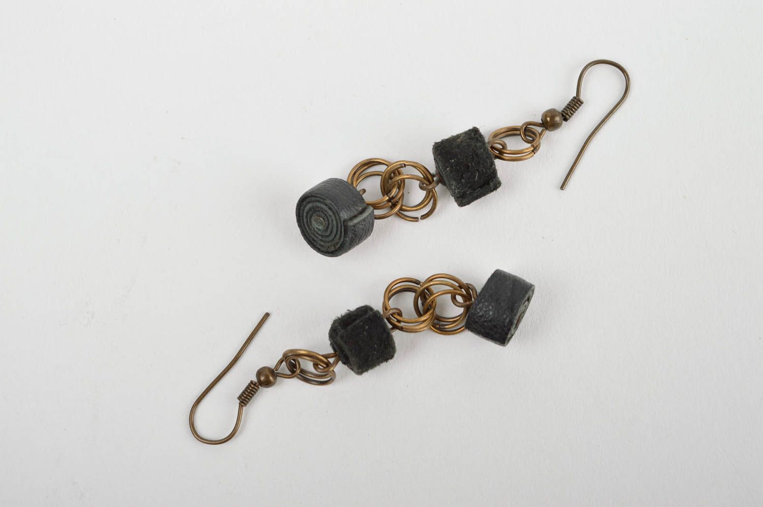 Handmade designer dangling earrings unusual earrings with charms beaded jewelry photo 5