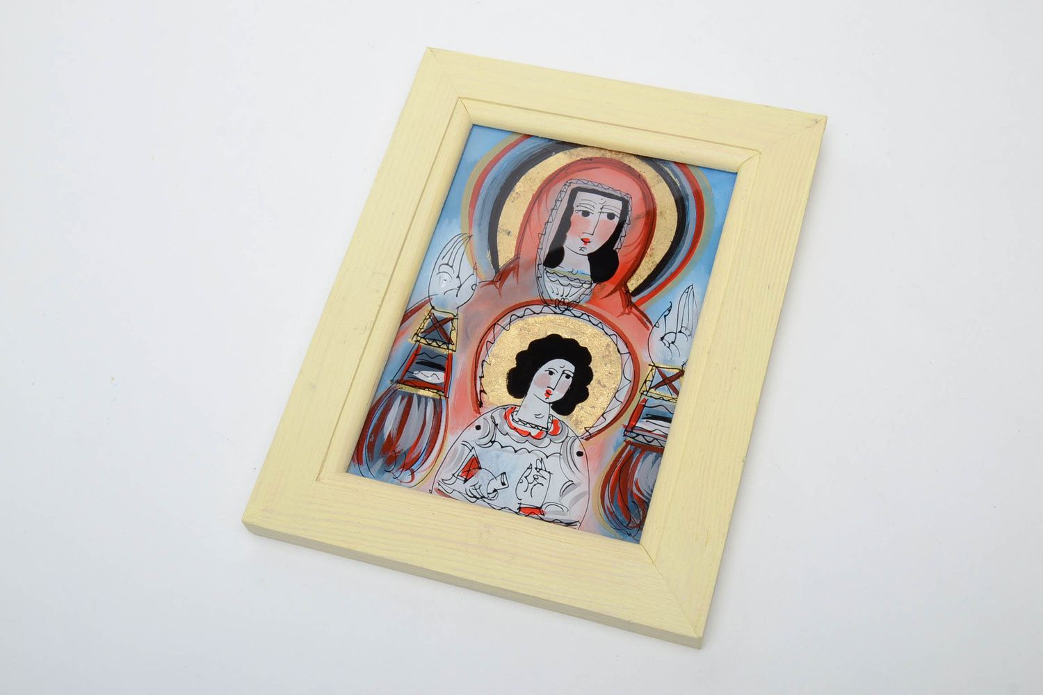 Необычная икона святой Марии с младенцем фото 3