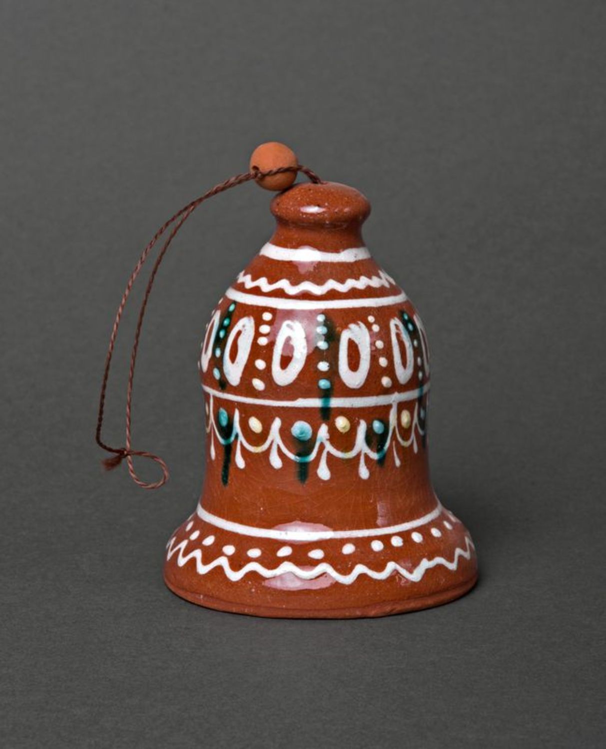 Campanello in ceramica fatto a mano campanello di argilla decorazioni di casa
 foto 3