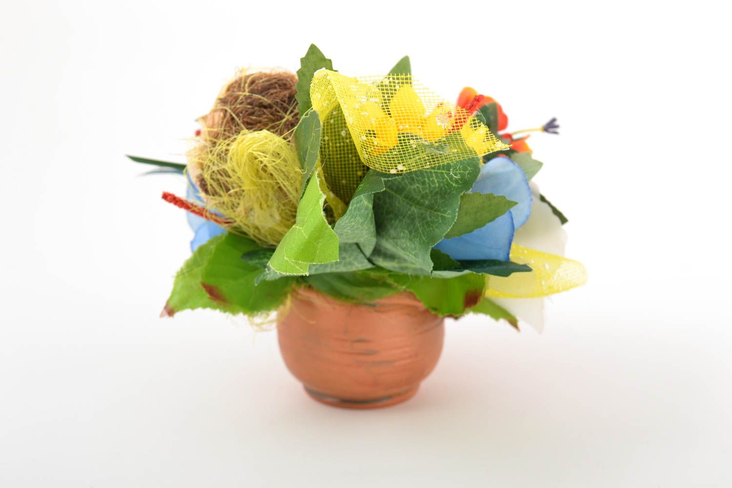 Mazzo di fiori decorativo fatto a mano bouquet artificiale regalo originale foto 5