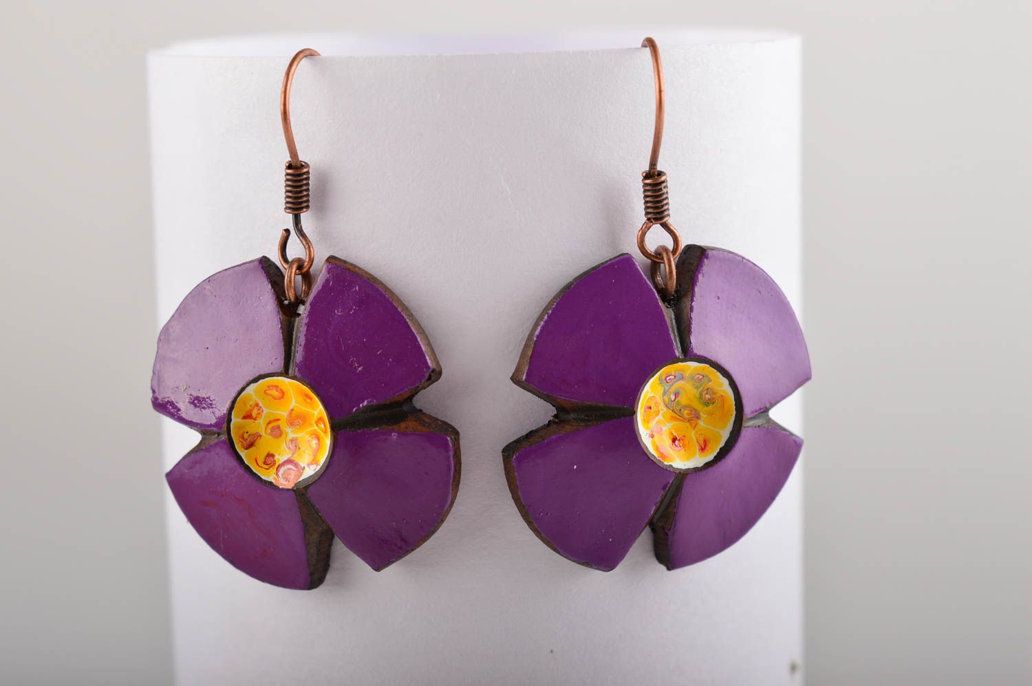 Handmade earrings ceramic jewelry fashion accessories for women unique gifts photo 1