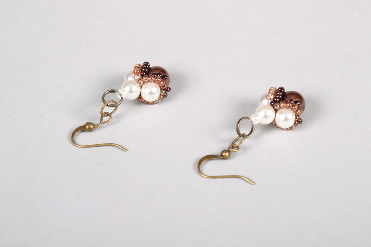 Boucles d'oreilles de perles d'imitation Fleur de printemps  photo 4