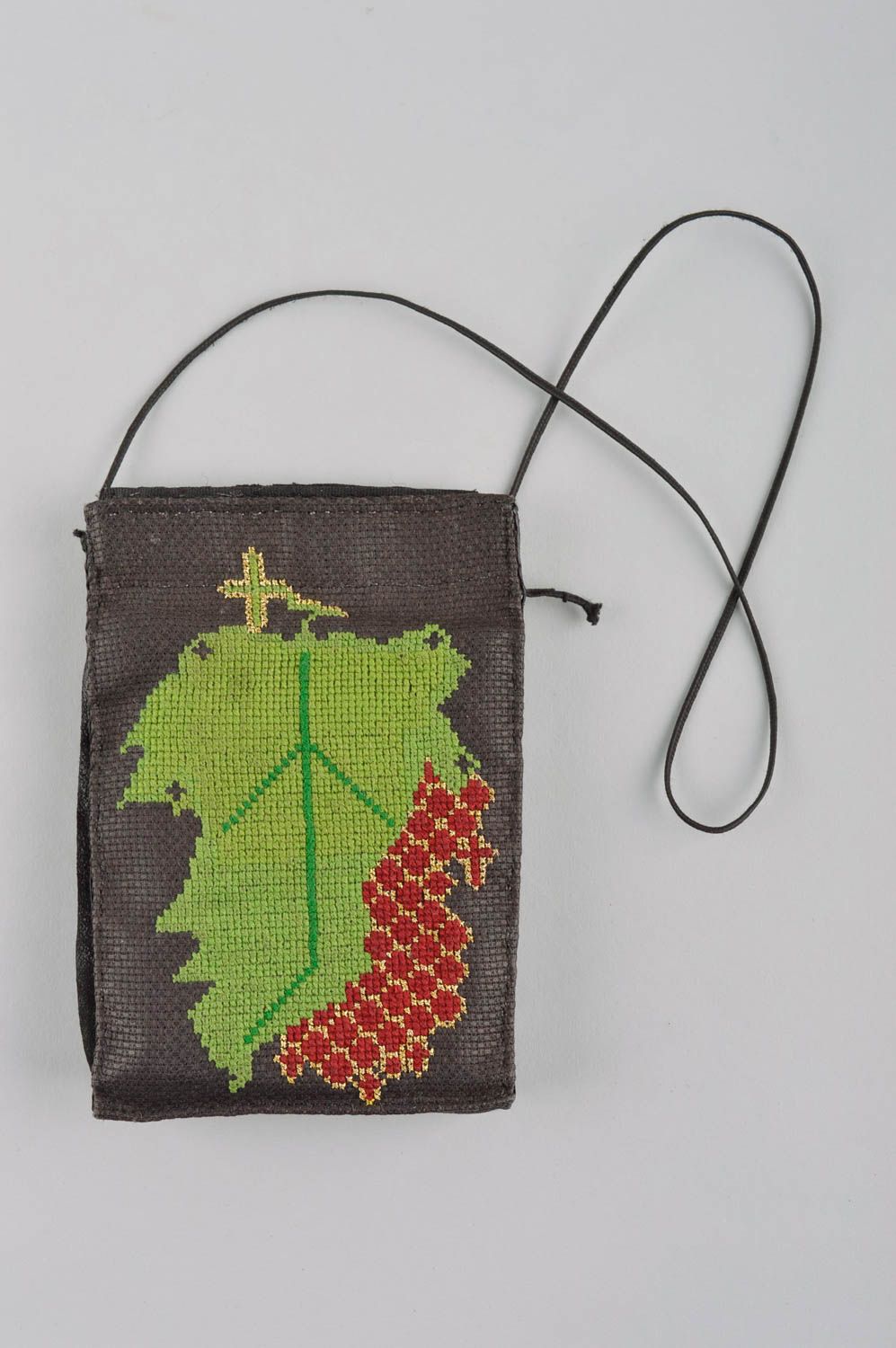 Женский кошелек ручной работы мешочек для монет кошелек из ткани с вышивкой фото 2
