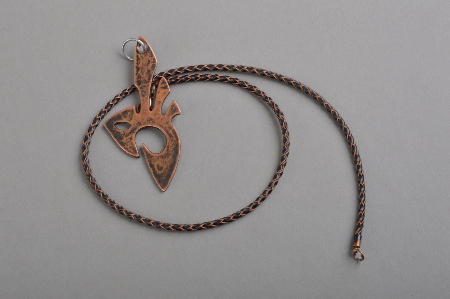 Colgante hecho a mano de cobre bisutería artesanal regalo para mujer pez foto 2