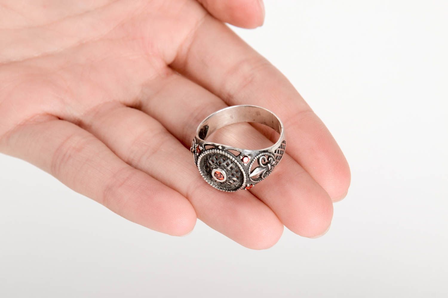 Handmade silver ring designer silver ring unusual ring for men gift ideas photo 5