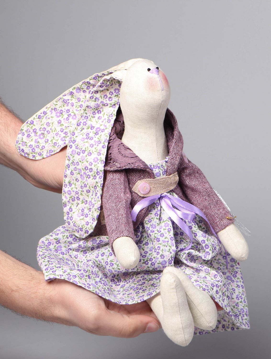 Designer fabric toy Rabbit photo 4