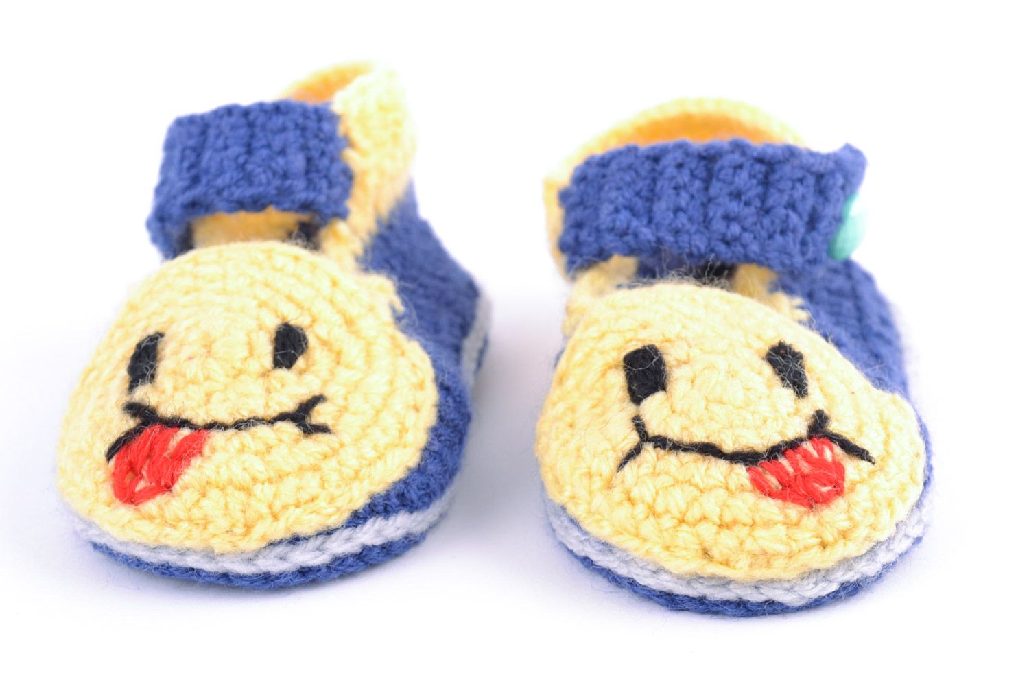 Handmade Baby Schuhe Geschenk für Kleinkinder warme Babyschuhe Smileys foto 5