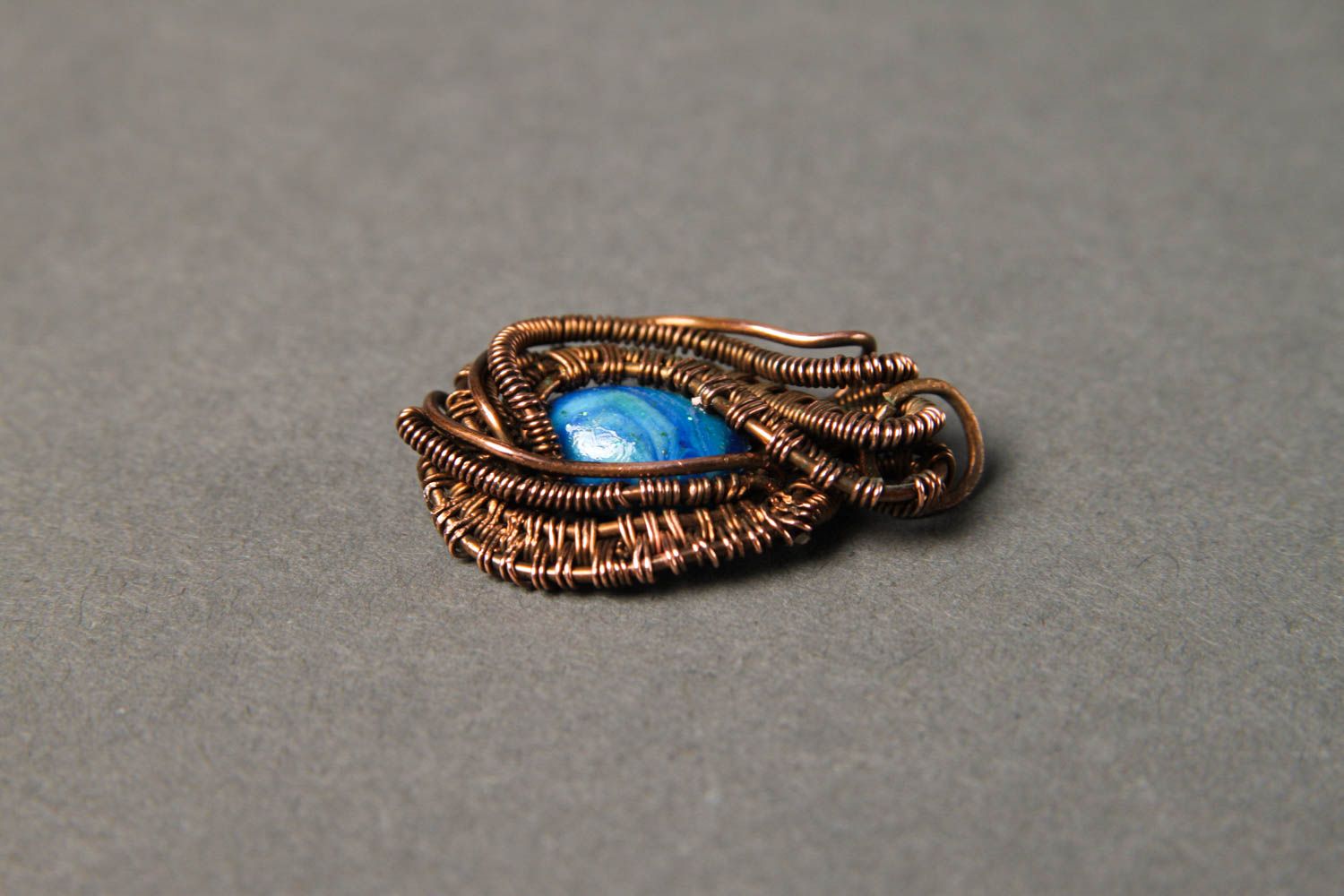 Unusual handmade metal pendant wire wrap ideas artisan jewelry designs photo 4