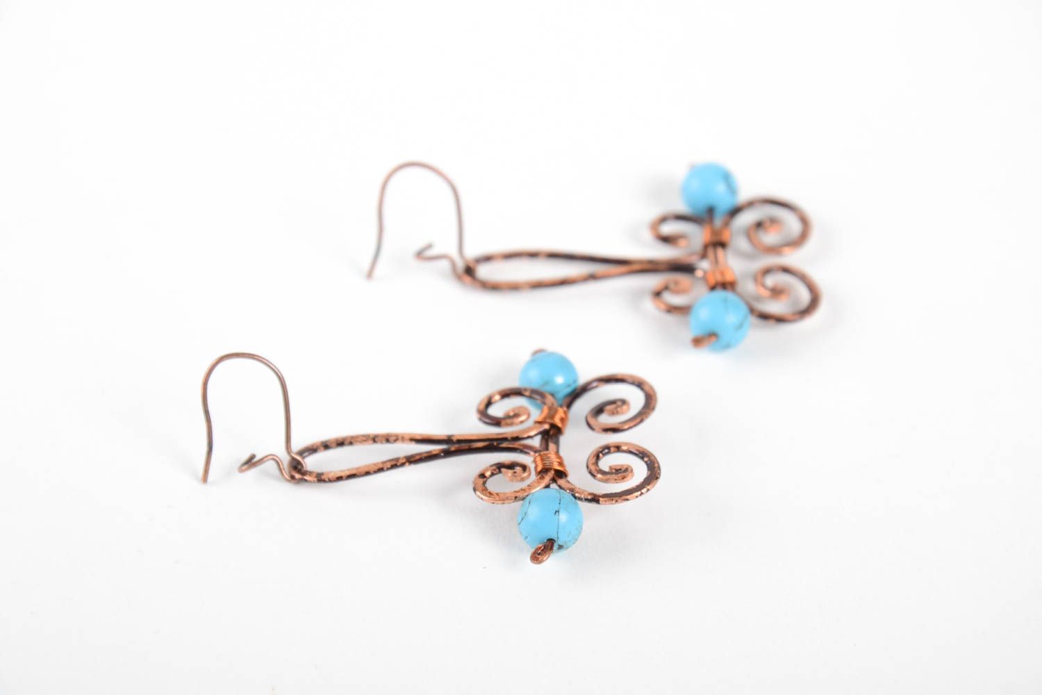 Handmade earrings copper jewelry designer earrings ladies earrings gifts for her photo 4