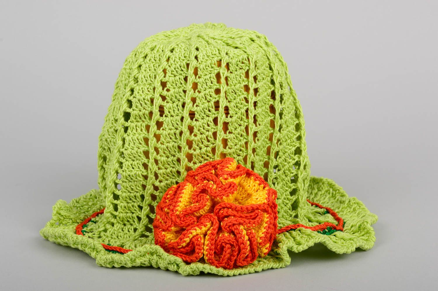 Cute handmade baby hat crochet hat design head accessories for kids  photo 3