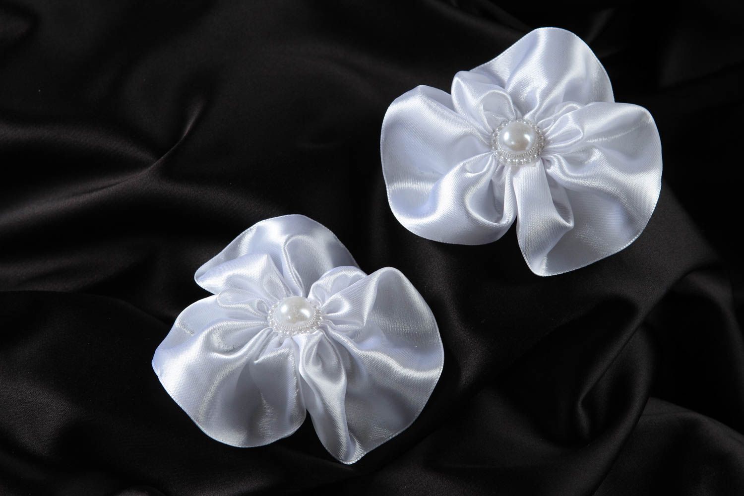 Handmade hair accessories flower hair ties designer jewelry gifts for girls photo 1
