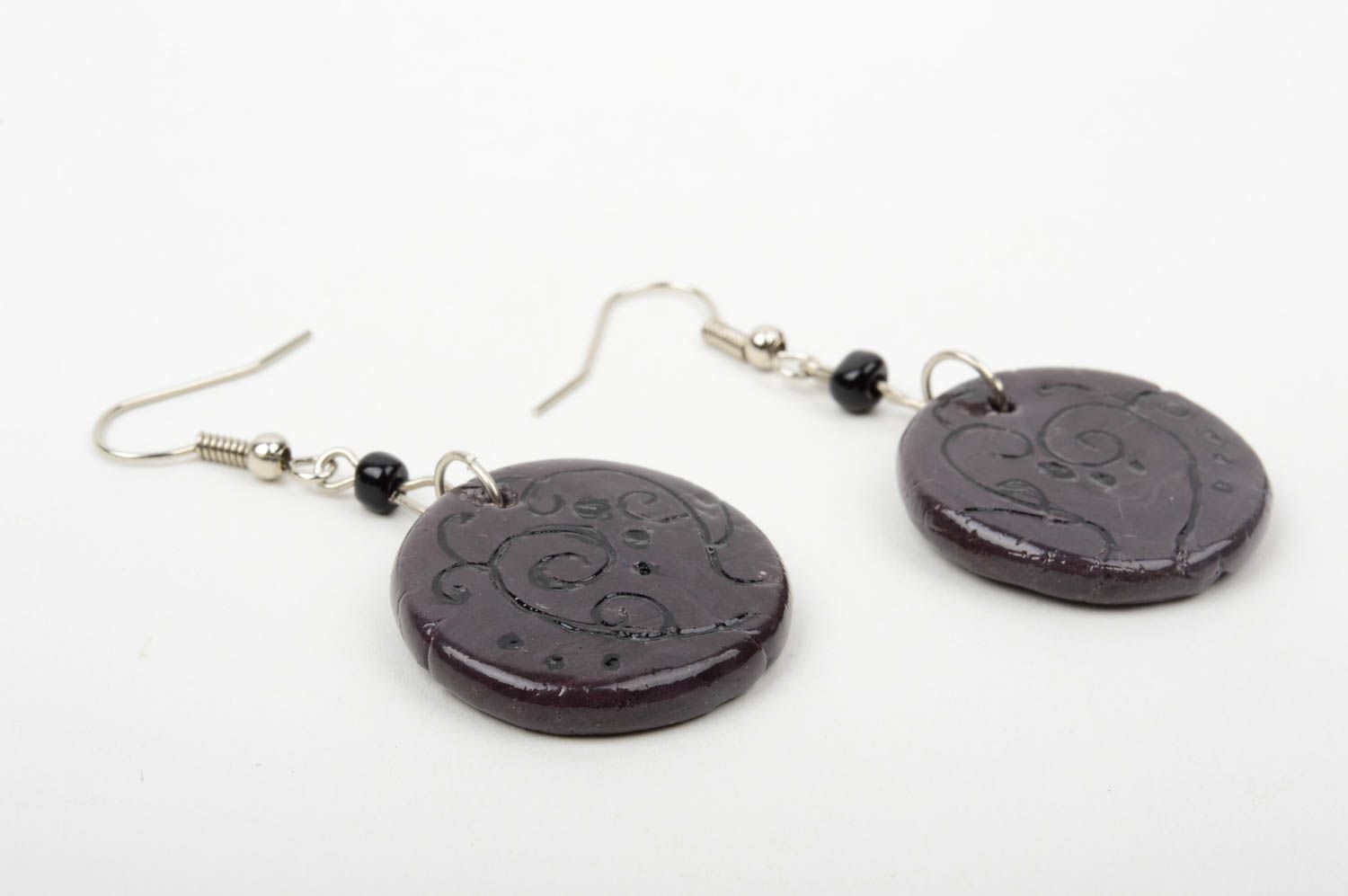 Handmade earrings polymer clay dangling earrings designer accessories cool gifts photo 4