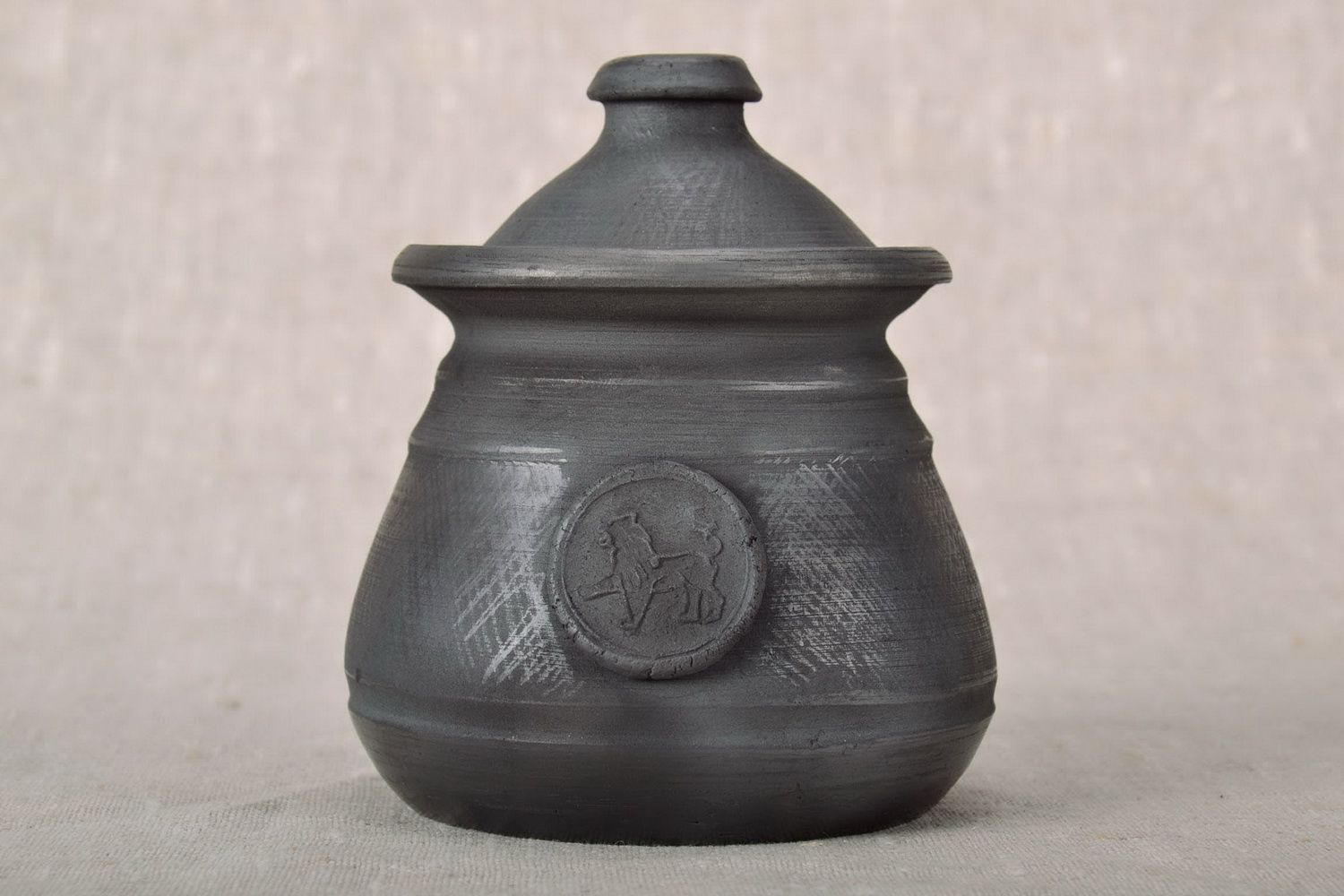 Azucarera cerámica hecha a mano foto 2