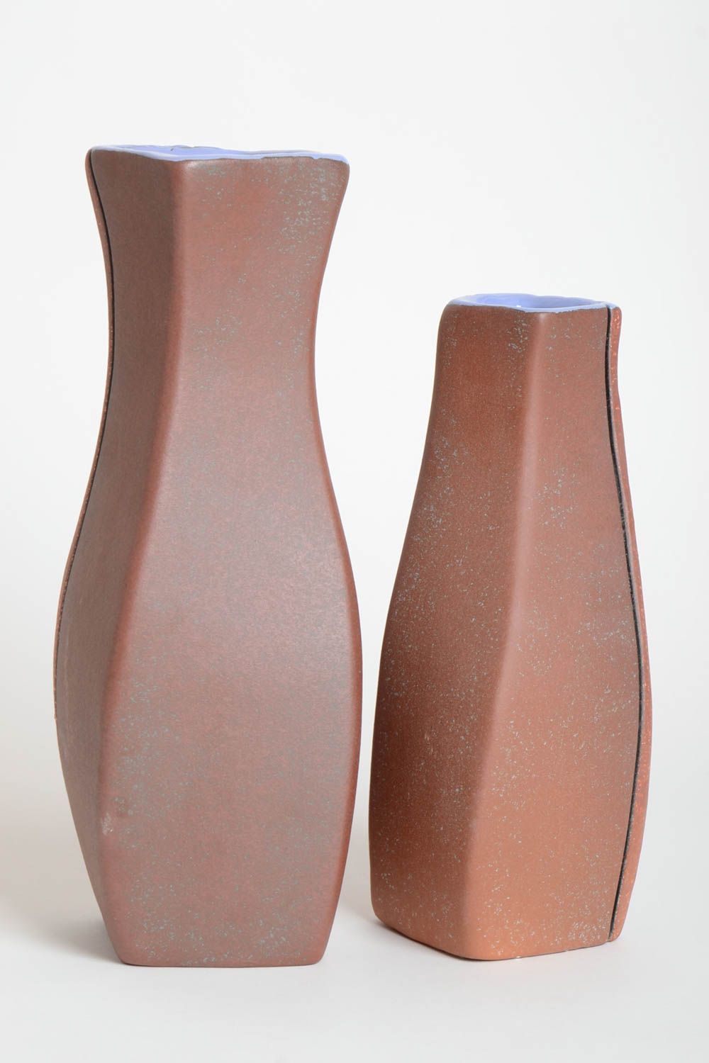 12 inches ceramic handmade vase set of 2 pieces 4,5 lb photo 4