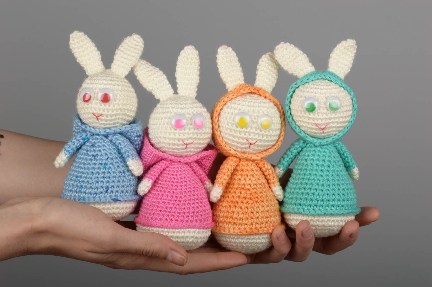 Kuscheltiere Hasen handmade Haus Dekor Geschenk für Kinder Plüschtiere Hasen foto 1