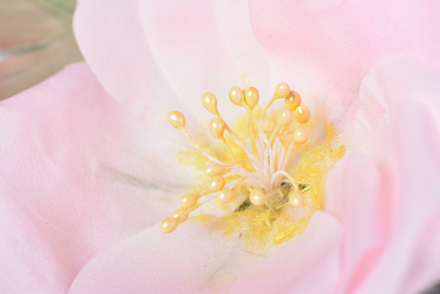 Women's gentle pink handmade foamiran flower brooch designer accessory photo 5
