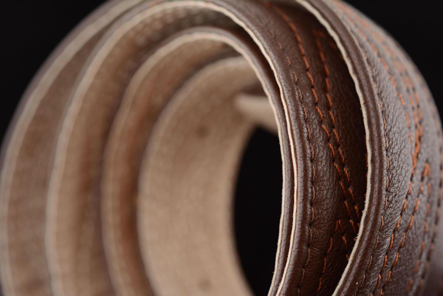 Homemade leather belt photo 3