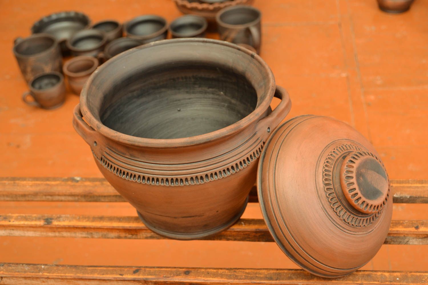 Handmade ceramic pot for baking photo 5