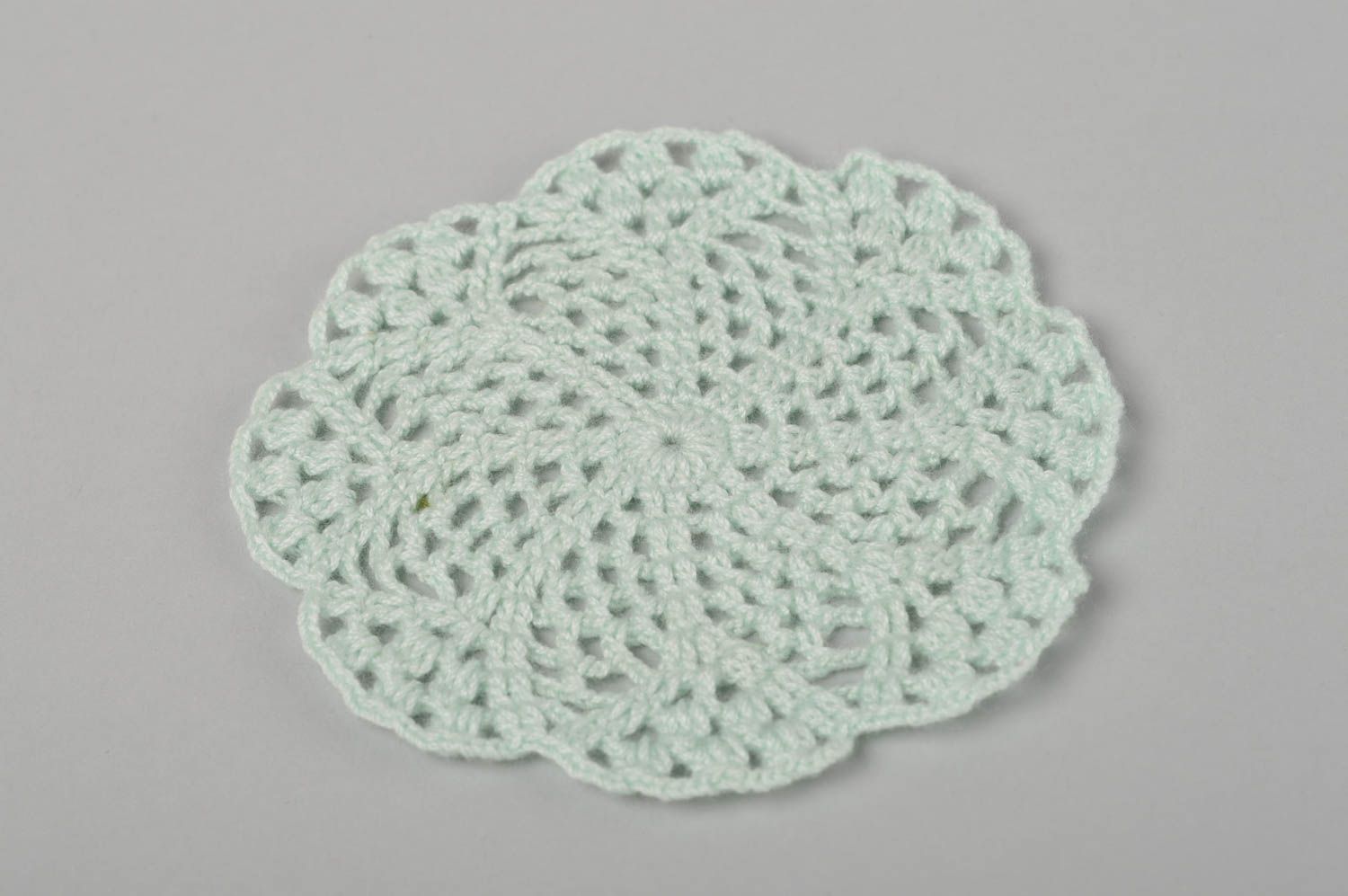 Handmade Tisch Dekor Serviette aus Stoff Serviette Baumwolle klein durchbrochen foto 1
