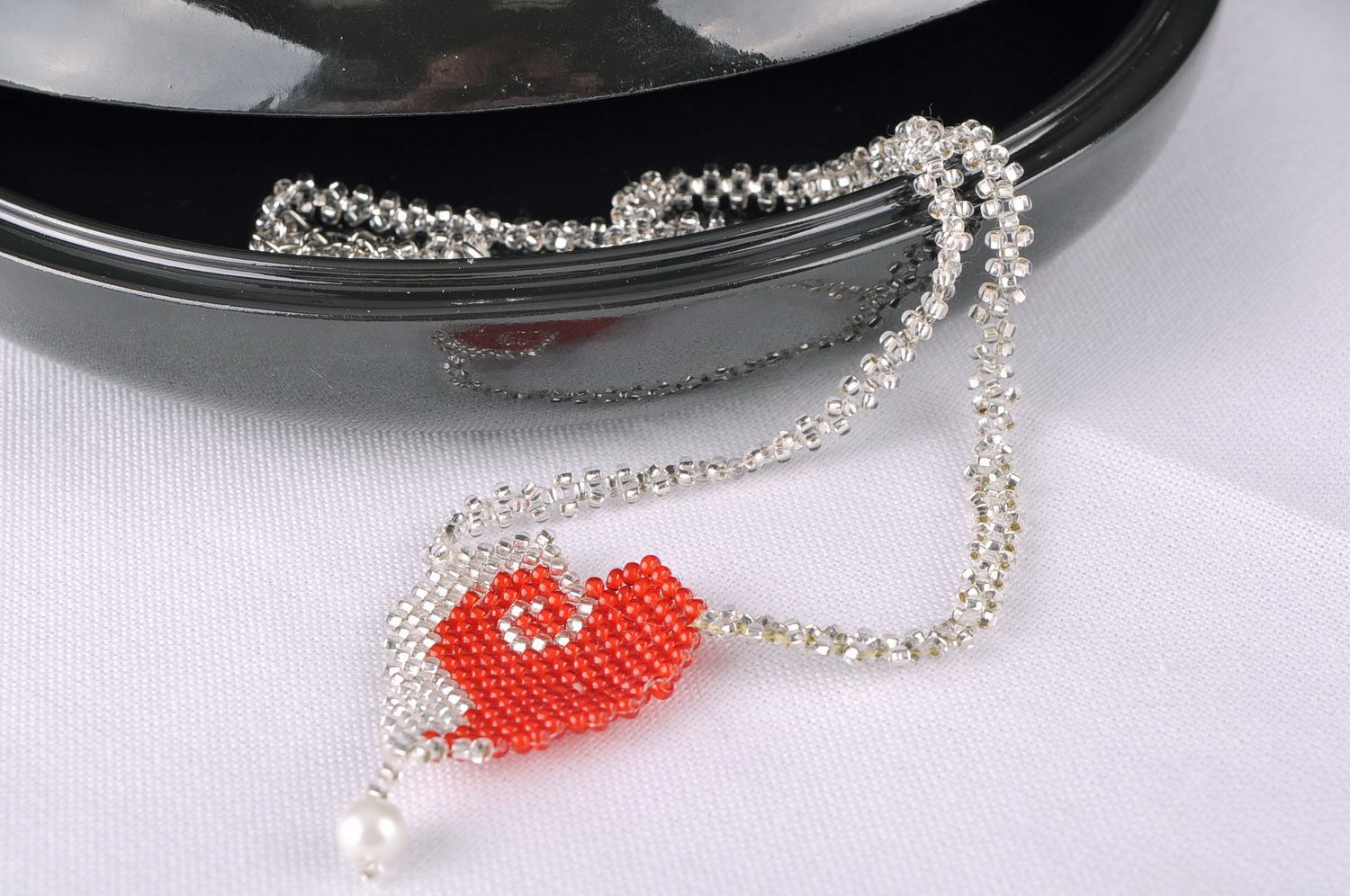 Collier pendentif en perles de rocaille chinoises photo 3