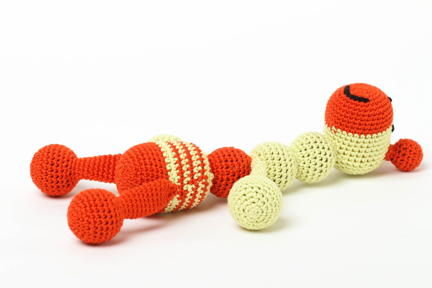 Handmade rattle crocheted soft toys for babies toy or new born babies photo 2