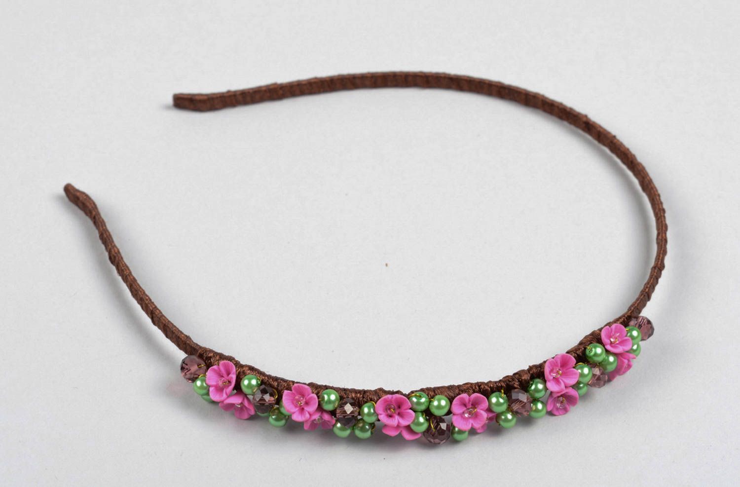 Handmade hair accessories hairband with flowers hair accessories women gifts photo 2