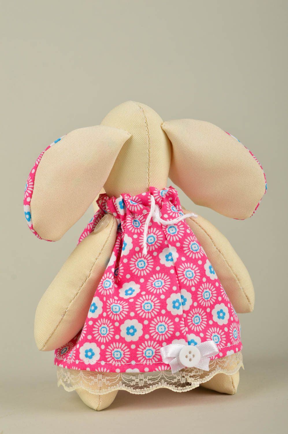 Jouet éléphant en robe Peluche faite main en coton décorative Cadeau pour enfant photo 3