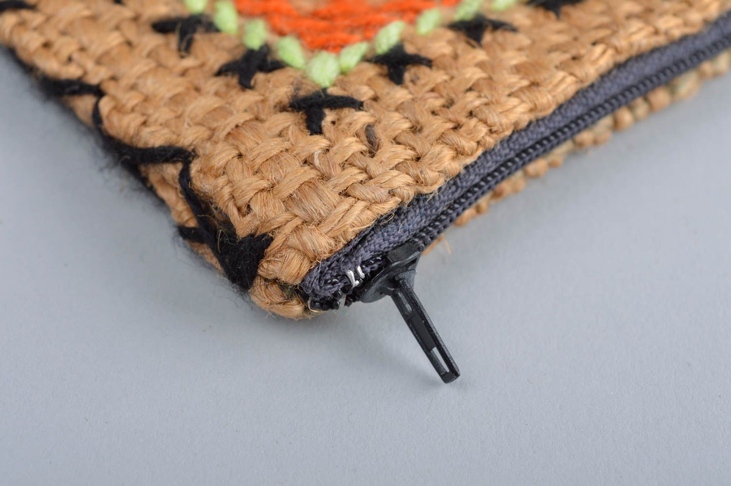 Handmade textile cute purse unusual female wallet purse in ethnic style photo 4