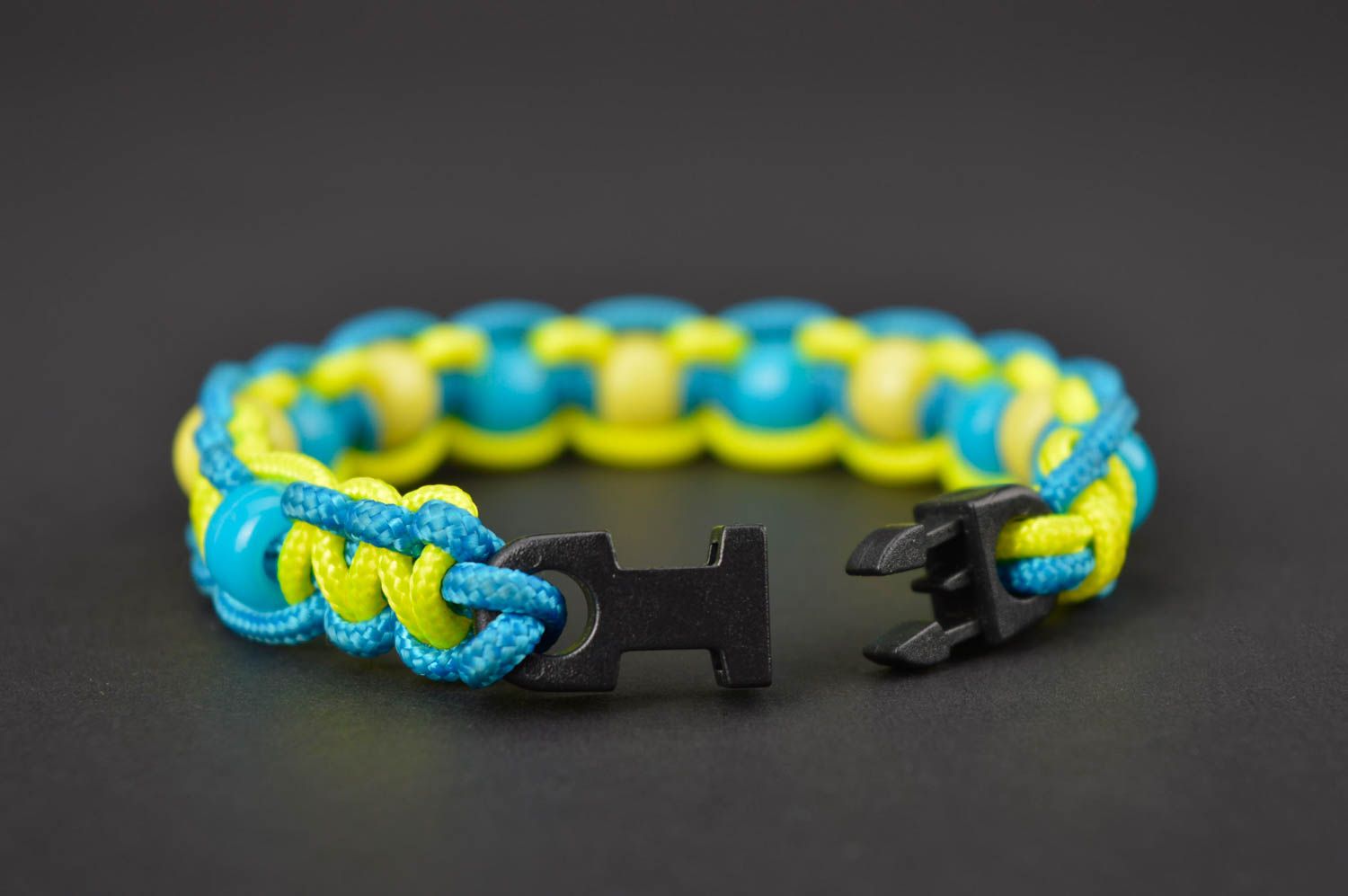 Handmade designer thin bracelet bright survival bracelet paracord bracelet photo 4